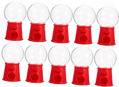 LABRIMP 10Pcs Mini Gumball Machine Candy Dispenser Fun Coin Bank for Portable Vending Machine for Sweets Easy to Use Safe Materials Enhances Creativity and Coordination