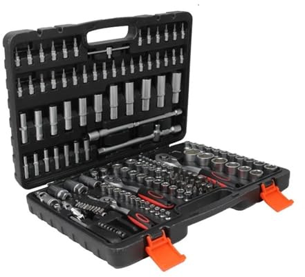 171 Pezzi Multi Car Repair Meccanico Cricchetto Chiave A Bussola Set Di Strumenti Di Riparazione Auto Scatola Di Combinazione Di Riparazione Auto Set Di Prese Con Chiave Inglese Efficienza Precisione