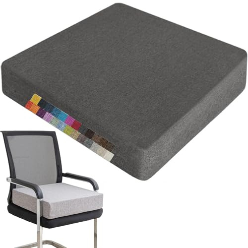 Generisch Sitzpolster aus hochdichtem Schaumstoff, 50x50x15cm, rutschfeste Kissen für Stühle im Innen und Außenbereich, waschbare Bezüge für Terrasse, Esszimmer, Sofa und Bank