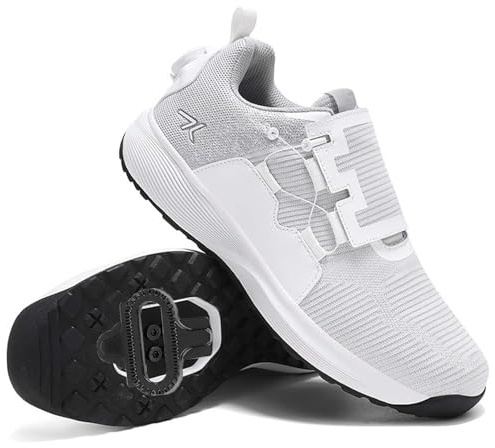 PENXZT Fahrradschuhe Herren Damen Mountainbike Schuhe MTB Radsportschuhe Atmungsaktive Kompatibel mit Shimano SPD 2-Bolts Pedals Fahrrad Spin MTB Schuhe,D,43 EU