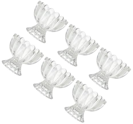 PAMINGONO 6 Pezzi Coppette Dessert in Vetro Trasparente da 100 Ml, Ciotole per Gelato e Budino, Tazze da Gelatina per Casa, Contenitori per Mousse e Frutta, Accessori per Dessert Piccoli