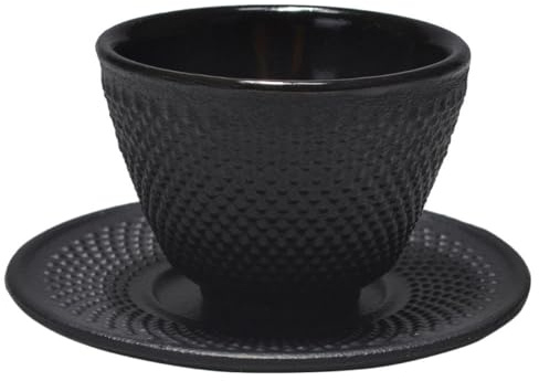 Toyvian Service à Thé en Fonte Rétro Soucoupe Tasse à Thé Délicate en Fer Tasse de Dégustation 1 Pièce Usage Quotidien