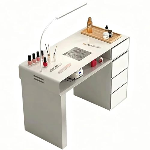 AWJJVXY Professioneller Manikürtisch mit Staubabsaugung und Aufbewahrungsmöglichkeiten für Nagelstudios und den Heimgebrauch-31in/80cm*15in/40cm*30in/78cm