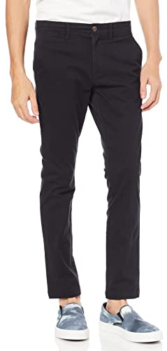 Amazon Essentials herr Skinny-Fit casual stretch chino-byxor, svart, 33W/30L