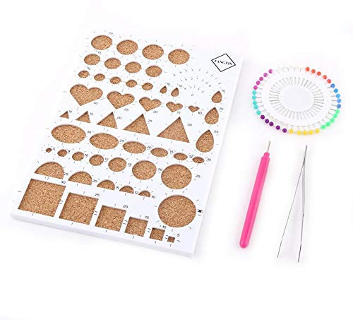 Hztyyier 4 Stücke Quilling Werkzeuge Papier Quilling Kit Werkzeuge Zubehör Set Papier Handwerk Vorlage Bord Kunst Handwerk Dekoration DIY Design Zeichnung Handwerk Werkzeug(Weiß)