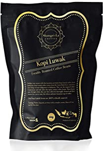 Shangri-La Coffee - Chicchi di caffè Selvatico Kopi Luwak - 1 Chilogrammi (Altri Pesi E Tipi Di Fagioli Disponibili) - Sourced Sostenibile (Dall'indonesia)