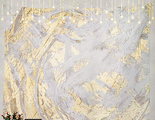 Shrahala Wandteppich, Weiß und Gold, Retro-Farbe, abstrakter Wandbehang, groß, psychedelische Tapisserie, Dekorationen, Schlafzimmer, Wohnzimmer, Wohnheim (130 x 140 cm, Grau Gold)