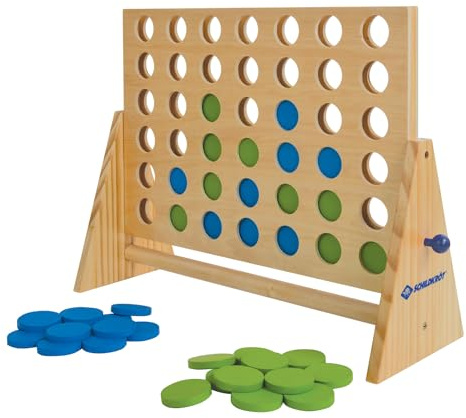 Schildkröt XXL Vier Gewinnt Strategiespiel aus nachhaltigem FSC Holz, Vier in Einer Reihe für Kinder & Erwachsene, 2 Spieler