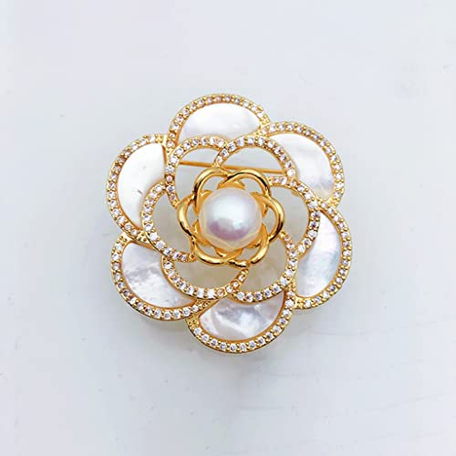 C SS CC Broschen Elegante einzigartige Perlenbroschen for Frauen Geschenke for Mama Damen Geburtstagsblumen Hochzeit Prom Schmuck Corsage Anstecknadeln Für Damen