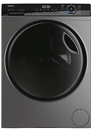 Haier I-Pro Series 3 HWD80B14939S8-IB - Lavadora Secadora, Capacidad 8KG + 5KG, Motor Direct Motion, ABT, Función Vapor, Fin Diferido, Display Digital, 60CM de Ancho, 1400 RPM, 15 Programas, Antracita
