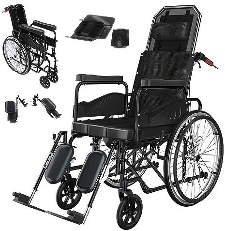 GHBXJX Rollstuhl Faltbar Leicht Aluminium Pflegerollstuhl, Rollstühle mit Selbstantrieb, Aktivrollstuhl für Behinderte und ältere Menschen, Multifunktional, Sitzbreite 46 cm, 20.5 kg