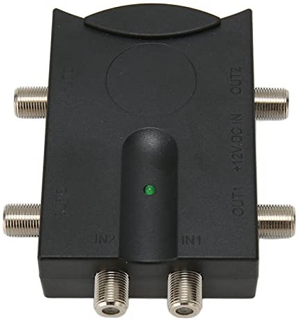 Amplificateur de Signal TV avec Sortie 4 Ports, Gain +7,5 DB, Empêche la Pixellisation, Améliore la Réception HDTV, Compatible avec la Télévision par Câble, Signaux D'antenne OTA