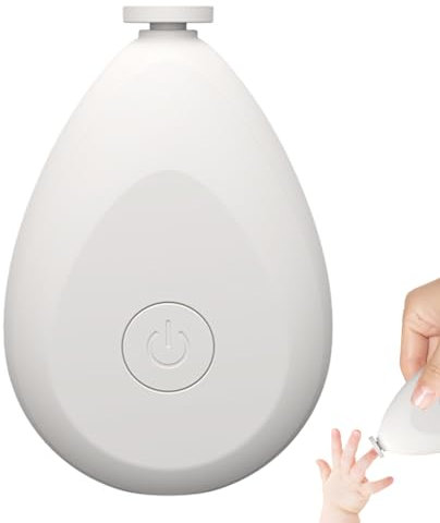 Elektrischer Nagelschneider für Babys,Baby-Nagelknipser mit 4 Schleifköpfen - Nageltrimmer für Babys, Neugeborene, Kleinkinder, Tropfenform, Baby-Nagelschere, batteriebetrieben Bexdug