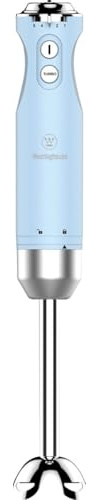 Westinghouse Retro dykblandare, chopper, mixer, turbofunktion, handmixer, stativ i rostfritt stål, stänksäker, 600 W, blå