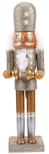 Cabilock 30cm Weihnachten Nussknacker Figur: Weihnachtsdekoration Holz Nussknacker Soldat, Figuren Deko, Figur Groß für Weihnachtsdekoration Weihnachtsschmuck Christmas Decorations