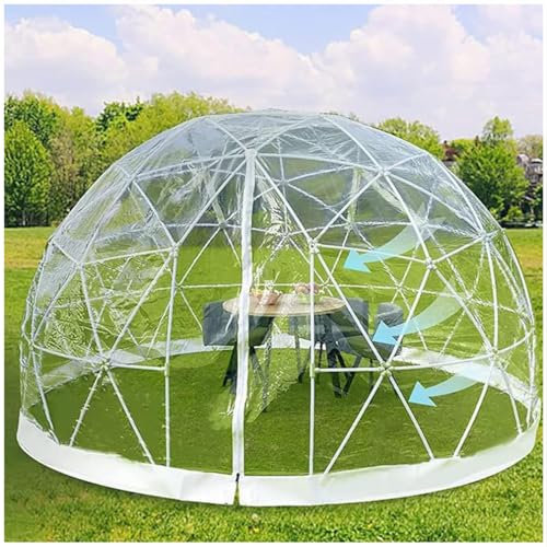 GAYAYAS Transparentes Kuppelzelt, wasserdichtes Gartenkuppelhaus, für Hinterhofterrassen, Outdoor Dining Hinterhof Camping Stargazing, für Outdoor, Winter wasserdicht,2.9M