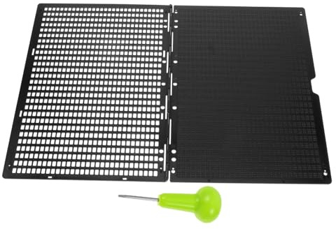 Lavagna Braille per Non Vedenti 27 Linee 30 Celle, Plastica Nera | Stylus, Piastra di Scrittura Braille in Plastica, Scrittura Braille per Non Vedenti, Decorazioni Scuola