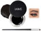 EONFAVE Delineador de ojos resistente al agua, delineador de ojos en gel negro, lápiz de ojos negro con pinceles, gel de color crema, de larga duración, altamente pigmentado, resistente a las manchas