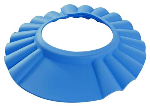 Warmhm Verstellbare Duschhaube mit Verstellbaren Druckknöpfen für Babys und Kinder Leicht Blau für Haarewaschen