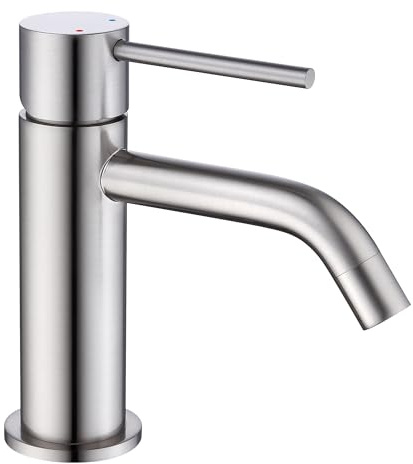 Friota Wasserhahn Bad Gebürstetes Nickel, Edelstahl Waschbecken Armaturen