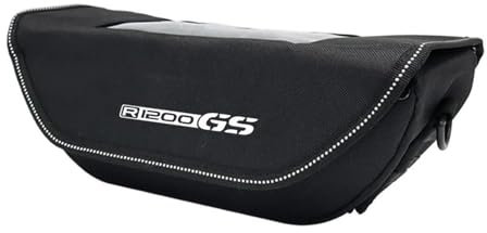EQJSHL Motorcycle Saddle Bag Motorcycle Handlebar Bag For B&MW R1200GS R 1200 GS R1200 GSA Waterproof Handlebar Travel Navigation Tool Placement Package Crash Bar Bag(BLACK 1)