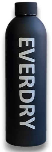 EVERDRY Silky-Touch – Bouteille isotherme en acier inoxydable | Gourde pour salle de sport, bureau, camping et randonnée (Noir Galaxie, 750ml)