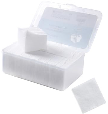Gogogmee 1000 Stück Dünne Make Up Wattepads aus Vliesstoff Einweg Kosmetikpads für Gesicht und Nägel Hautfreundlich Fusselfrei für Make Up Entfernung und Tierpflege