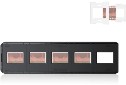 JJC 35mm Slide Tray Holder Holds 5 Mounted Slides Up To 3.3mm Thick | Magnetic ABS Film Scanner Adapter Tray, Acid-Free Material, Flip Design For Flatbed Scanner Digitising 135 Negative Slides