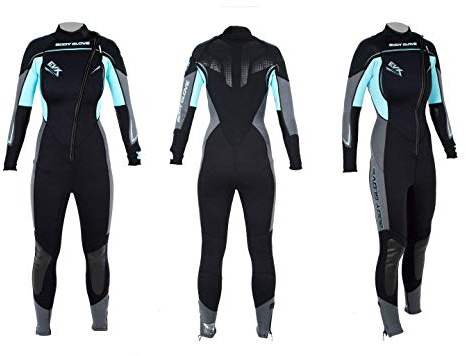 BODY GLOVE EVX Front Zip 3mm türkis Fullsuit Wetsuit Damen Neoprenanzug Tauchanzug Surfen Kiten Anzug (LT)