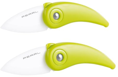 PEARL Taschenmesser: 2er-Set Keramik-Klappmesser (Adventure Messer, Taschen-Messer mit Keramikklingen, Camping)