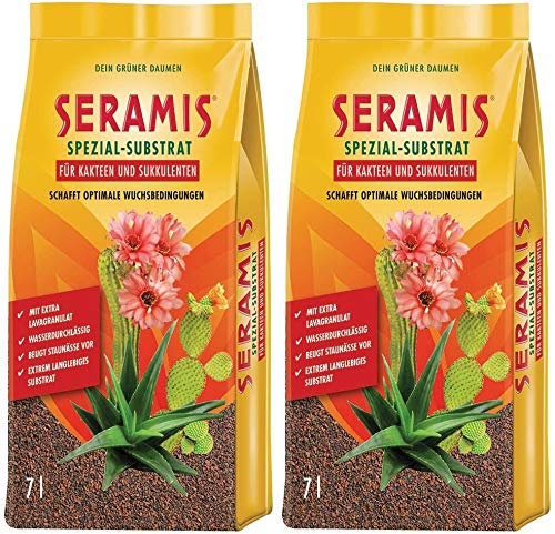 Seramis Granuli di argilla come ricambio per cactus e piante grasse, substrato speciale, 14 litri