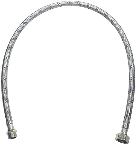 AERZETIX - C51093 - Schlauchleitungen 800mm 1/2'' weiblich - 3/8'' männlich - flexibler anschlussschlauch - flexibler verbindungsschlauch sanitär für wasserhähne badezimmer küche heizung
