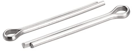 sourcing map Splinte 4 mm x 40 mm Edelstahl-Klemmverschluss für Automobil, Mechaniker, silberfarben, 30 Stück