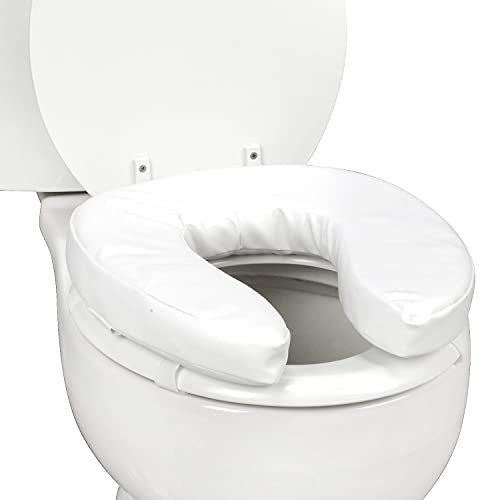 DMI 520-1246-1901 Raised Toilet SEAT Cushion Riser, White, 2 inch