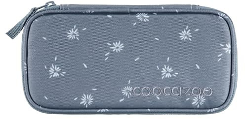 coocazoo Mäppchen „Bloomy Daisy”, hellgrau, Federmäppchen, großes Hauptfach, Schlaufen für Zirkel, Geodreieck und Lineal, Stundenplanfach, Stiftehalter, Reißverschlussfach, ab der 3. Klasse