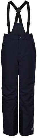 killtec KSW 79 BYS SKI PNTS, funktionella byxor/skidbyxor för pojkar med dragkedja, snöskydd och kantskydd, mörkblå,