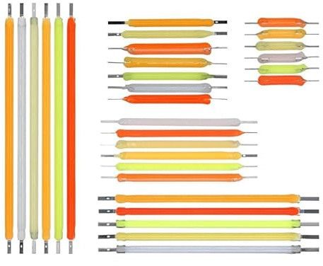 Flexible Filament Led Cob Led Filament Edison Bulb Lighting Fittings 19Mm 26Mm 53Mm 68Mm Dc 3V Incandescent Diode Lighting Fittings 10 Pieces,Blue,68Mm -10Pcs