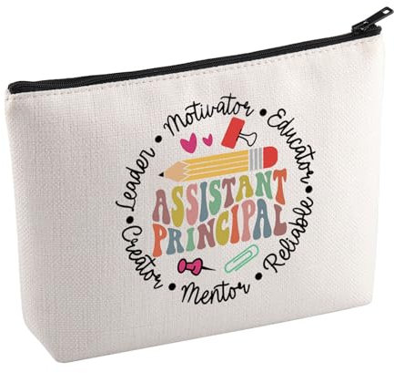 KUIYAI Make-up-Tasche für die Schule, Schulleiter, Kulturbeutel, Administrator, Geschenk, Vize-Schulleiter, Geschenk für Lehrertag, AssistantPrincipal Mup, Kosmetiktasche