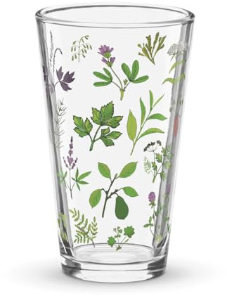 Botanical Print Plant Shaker bicchiere da pinta