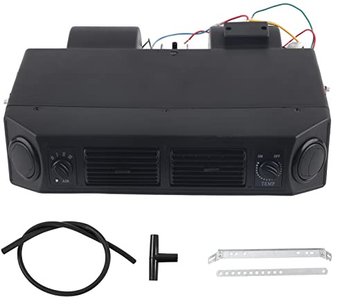 LUCKDANO Evaporador de CA Universal de 12V para Debajo del Tablero, Capacidad de Enfriamiento de Flujo de Aire de 3 Velocidades para Autos Clásicos, Autocaravanas, Bobina de Aluminio