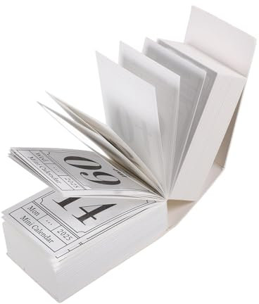 JEWEDECO Miniatur Tischkalender Retro Design Handreißbar Papiermaterial Für Schreibtisch Bastelprojekte Dekoration Für Zuhause Büro Klarer Druck Für Einfache Planung