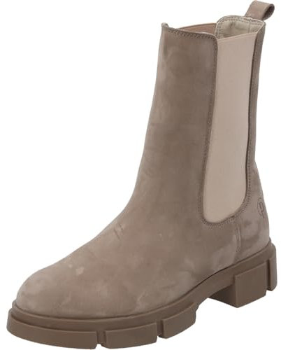 Palado Chelsea Boots Damen Focne – bequeme Boots Made in Portugal – leicht gefütterte Stiefel für Herbst & Winter – modische Stiefeletten Beige UK6 - EU39