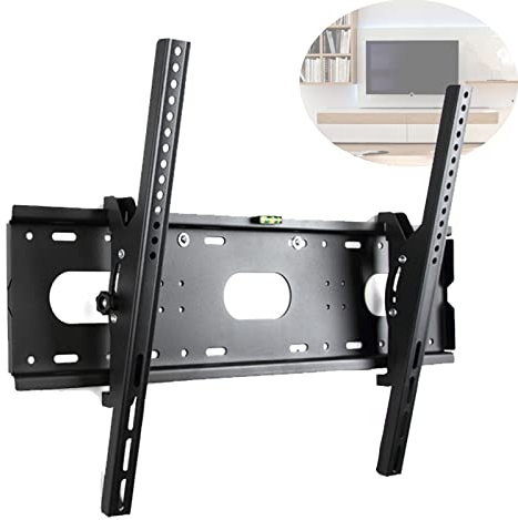 OLLREUWYHD Verstellbare, neigbare TV-Wandhalterung, für die meisten 42-85 Zoll LED LCD OLED Plasma Flachbildschirme, Curved TVs bis VESA 700x500 und 220 lbs/100kg, inkl. Wasserwaage
