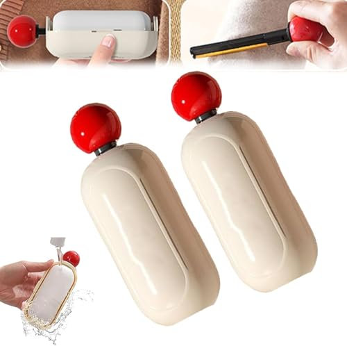 MYSXSWHL Lint Roller, 2 in 1 Washable Hair Remover with Hidden Hair Removal Brush for Clothes and Pet Hair, Reusable Lint Roller