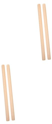 BESPORTBLE 4 Stck Teiliges Holz Rhythmussticks für Pädagogisches Percussion Instrument mit Gerundeten Enden Leichtes Klangholz für Gruppenmusik und Rhythmusförderung im Klassenzimmer