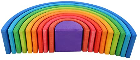 POENVFPO Stapelspielzeug, Sichere Holzklötze, Matte Oberfläche, Kinderspielzeug für die Frühe Bildung, Grimms Holzspielzeug, Kiefer, Wie Abgebildet