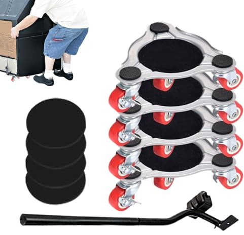 Ruedas De Desplazamiento Para Muebles Pesados | Plataforma Triangular Acero Carbono Antideslizante Resistente | Carrito De Desplazamiento Para Muebles Y Refrigerador,para Hogar Armario Refrigerador