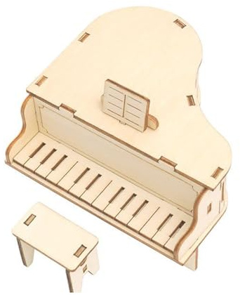 Sollee 3D Holzpuzzle Spieldose - Holz Instrument Modell DIY Material Spielzeug,Pädagogisches Wissenschaft Klavier Mechanik Puzzle - für 7-14 Jahre Kinder Mädchen Familie Frauen Männer Schule