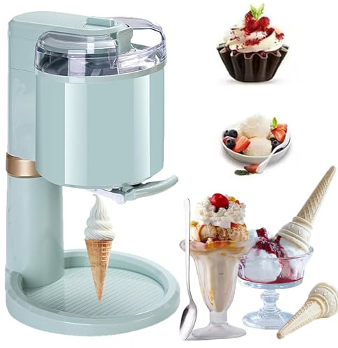 Macchina per gelato morbido, 1000 ml, macchina da dessert fatta in casa, facile da pulire, portatile, per gelato al sorbetto di yogurt congelato