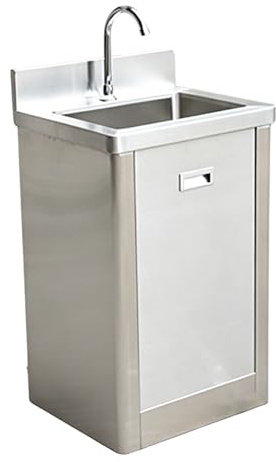 Laundry& Utility Room Sinks, All-in-One Portable Sink with Cabinet, Restaurant Bar Kitchen Bathroom Garden Hand Washing Station No Plumbing